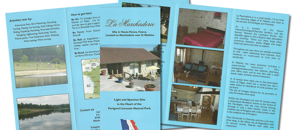 Folded Flyers and Menus